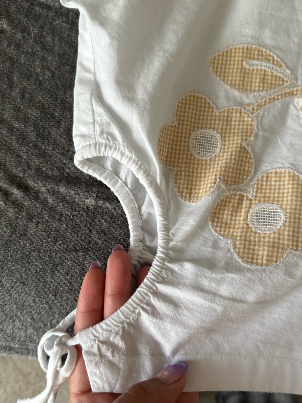 Madewell White Gathered Neckline Top - Picture 4 of 6